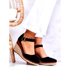 PS1 Ženske crne espadrile na klinovima Tamarill crna 1