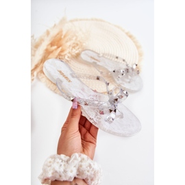 WJ1 Ženske gumene japanke Transparent Monise bezbojan 1