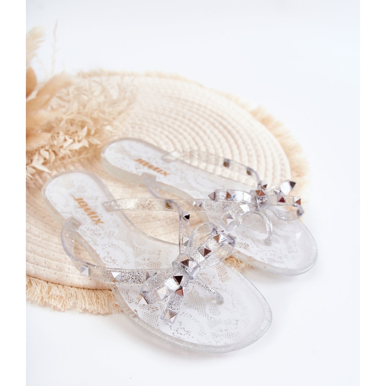 WJ1 Ženske gumene japanke Transparent Monise bezbojan 2