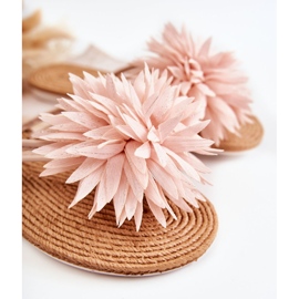 WJ1 Ženske japanke s ukrasom od tkanine Svijetlo ružičasta Eviana 2