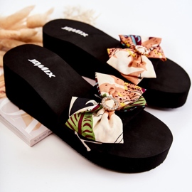 WJ1 Ženske bež Silana pjenaste papuče na klin raznobojna 2