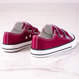 Dječje tenisice na čičak Vico bordo crvena višebojan 1