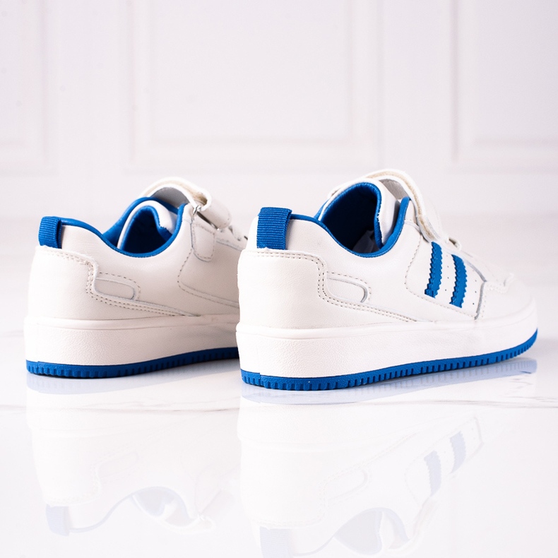 Shelovet dječje tenisice od ekološke kože u bijeloj i plavoj boji bijela 2