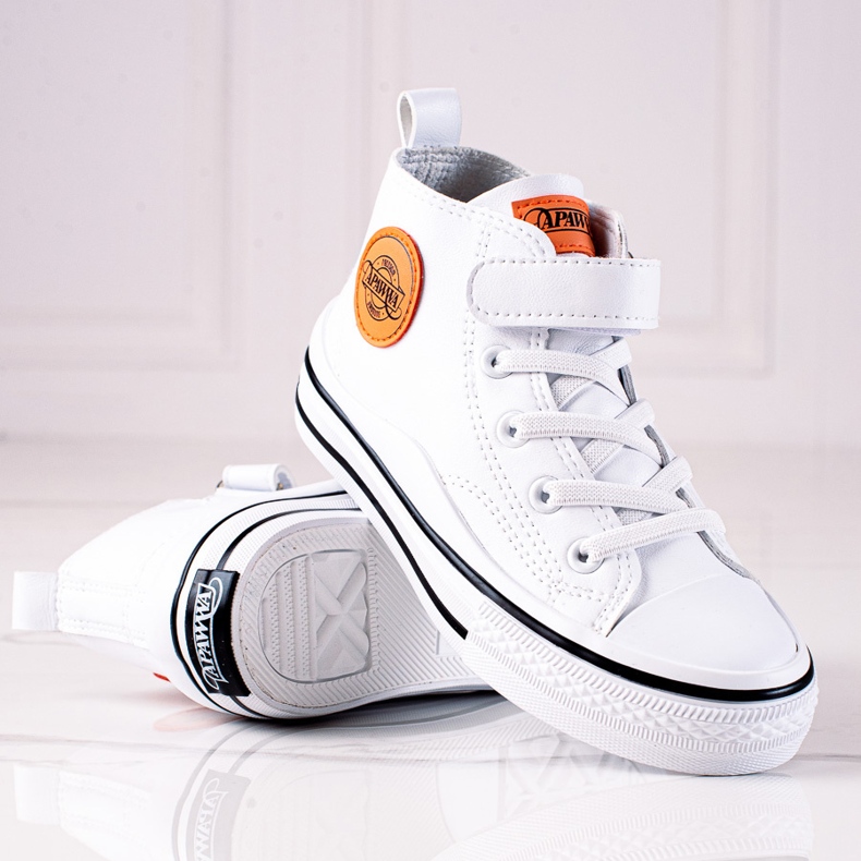 Shelovet dječje visoke tenisice od ekološke kože bijele boje bijela 1