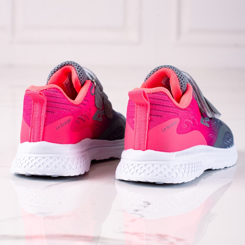 Shelovet dječje sportske cipele s čičak kopčanjem roze i sive ružičasta siva 1