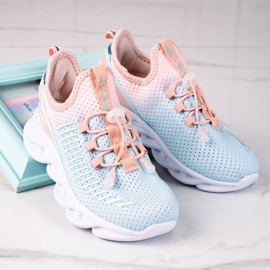 Dječja sportska obuća Vico, dvobojni materijal plava ružičasta 1