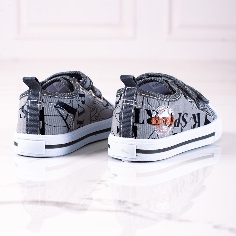 Tenisice za dječake Shelovet na čičak sive boje siva 1