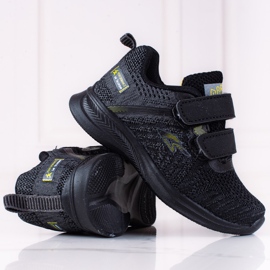 Tenisice za dječake Shelovet sive i crne tkanine crno siva 1