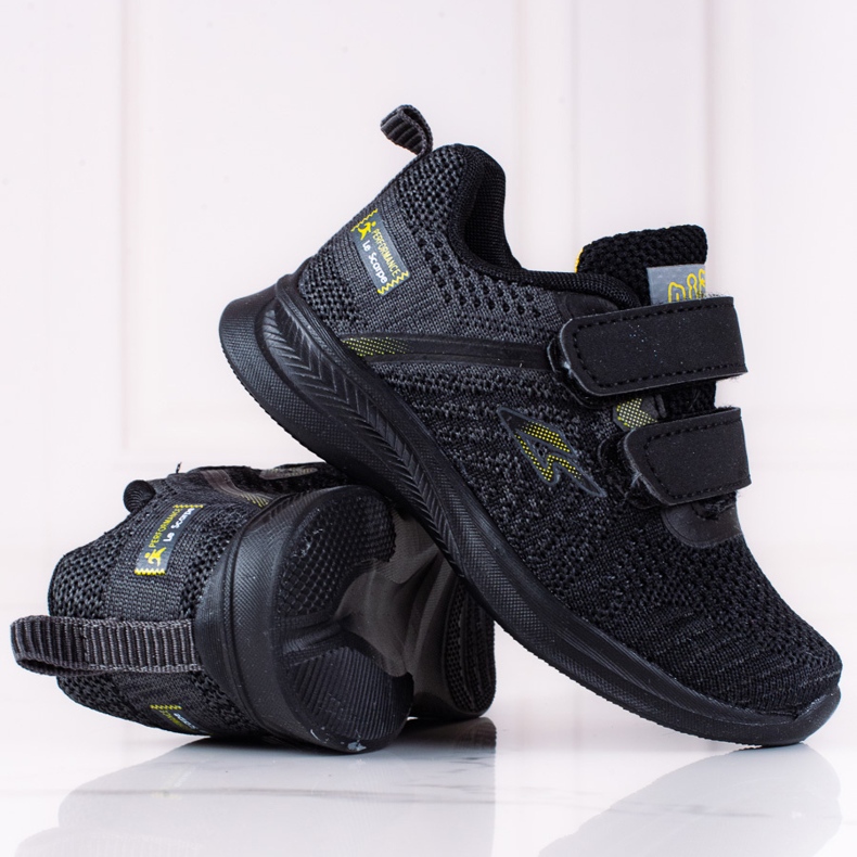 Tenisice za dječake Shelovet sive i crne tkanine crna siva 1