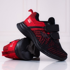 Shelovet tenisice za dječake od crvenog i crnog materijala crvena 1