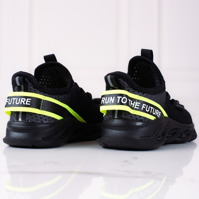 Dječja sportska obuća Vico, dvobojni materijal crna siva 1