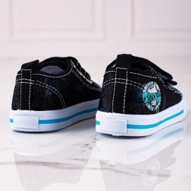 Tenisice za dječake Shelovet na čičak crne boje crno 1