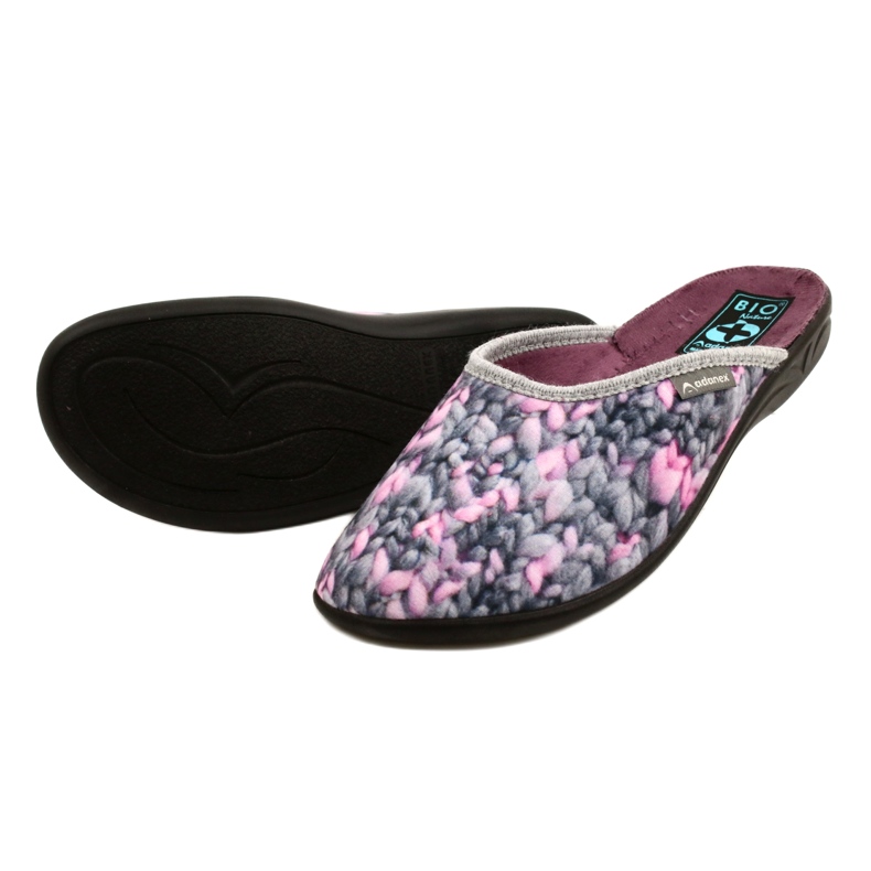 Adanex papuče s motivom aloe vere 27769 siva 3