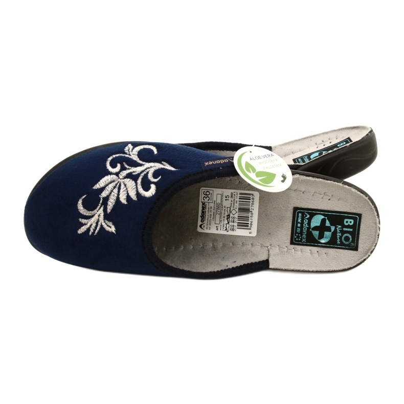 Adanex 27860 tamnoplave papuče od velura plava 5