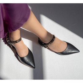 Marco Shoes Crne sandale s kopčama crna 1