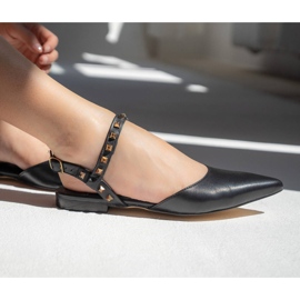 Marco Shoes Crne sandale s kopčama crna 2