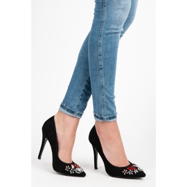 Weide Štikle od antilopa s kristalima crna 2