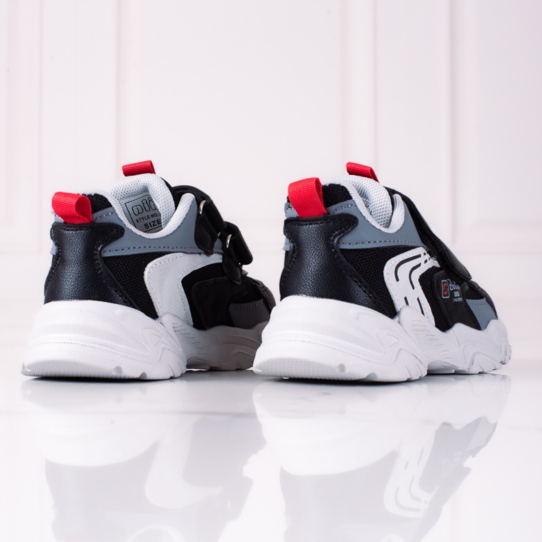 Tenisice za dječake Shelovet s debelim potplatom crne boje crno 1