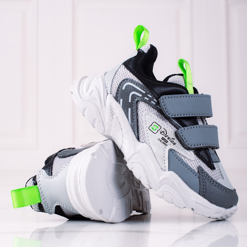 Tenisice za dječake Shelovet s debelim đonom, svijetlo sive siva 1