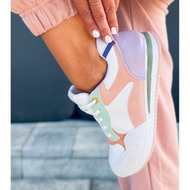 Pokki Purple ženske sportske cipele bijela ljubičasta zelena 1