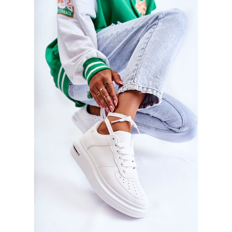 PG1 Klasične sportske cipele od eko kože, bijele Jenny bijela 2