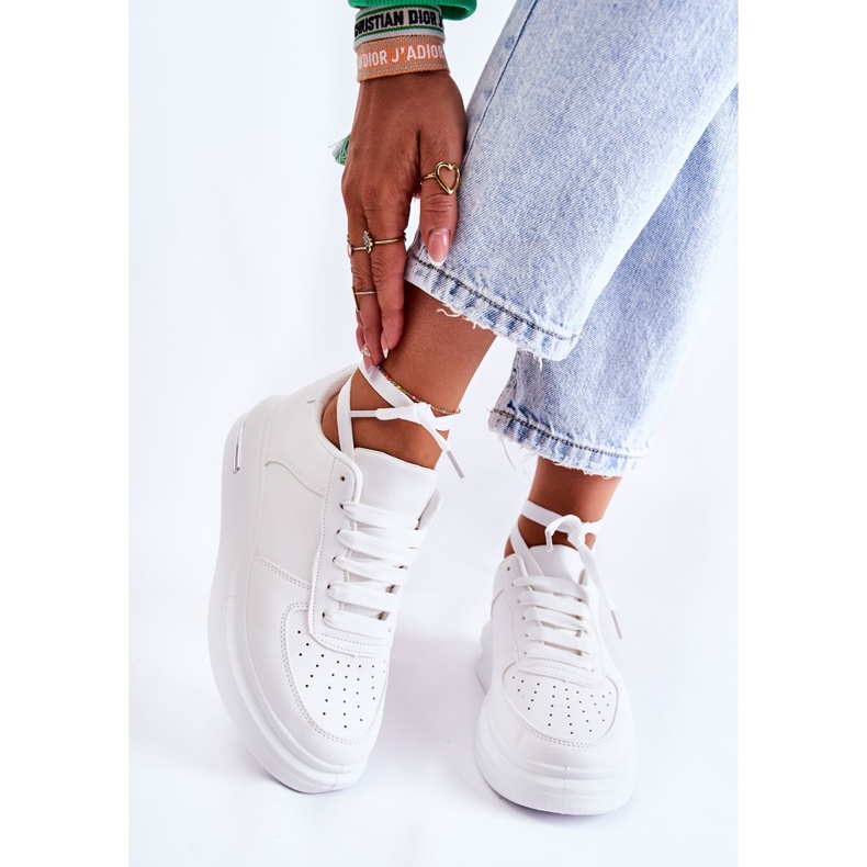 PG1 Klasične sportske cipele od eko kože, bijele Jenny bijela 1