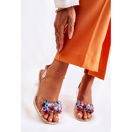 S.Barski Elegantne sandale sa zlatnim Lanette kristalima višebojan 1