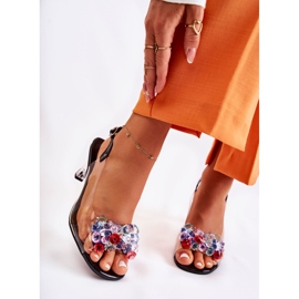 S.Barski Elegantne sandale s kristalima Black Lanette crno raznobojna 1