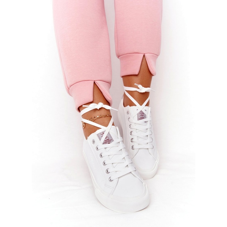 Big Star Ženske tenisice od eko-kože Cross Jeans HH2R4001C Bijele bijela 5