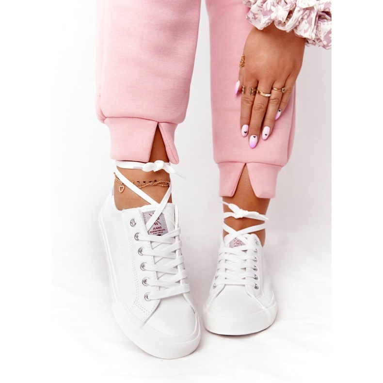 Big Star Ženske tenisice od eko-kože Cross Jeans HH2R4001C Bijele bijela 3