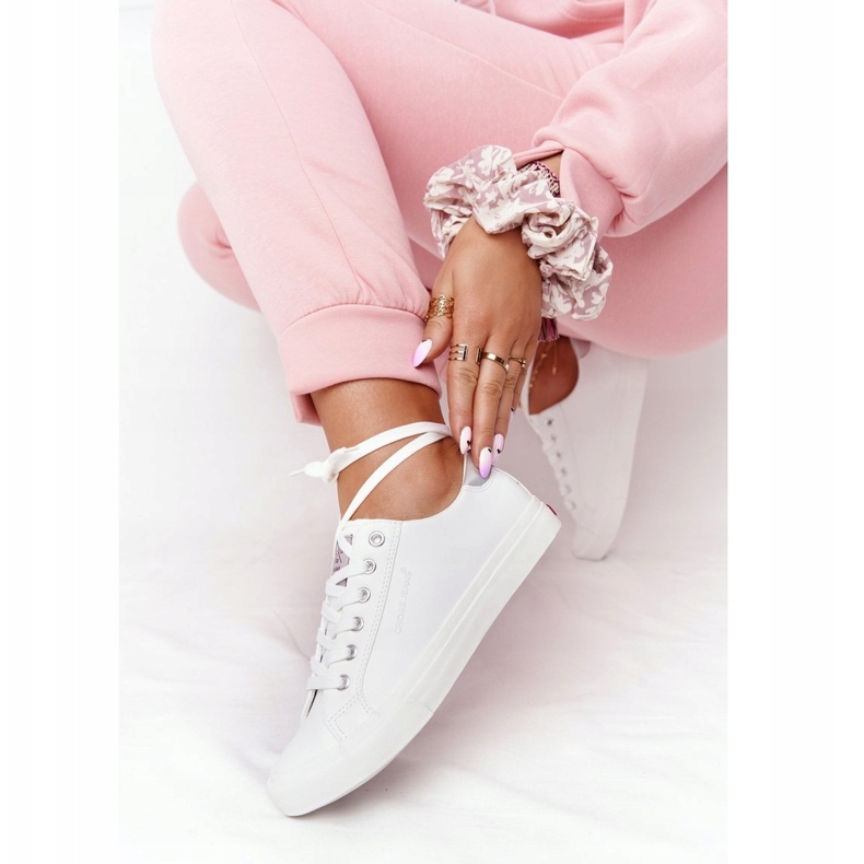 Big Star Ženske tenisice od eko-kože Cross Jeans HH2R4001C Bijele bijela 2