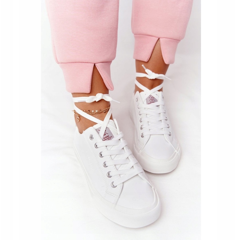 Big Star Ženske tenisice od eko-kože Cross Jeans HH2R4001C Bijele bijela 1