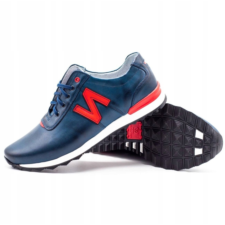 Joker Muške ležerne cipele 301J tamnoplave crvena tamnoplava 3