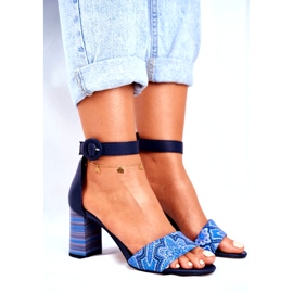 Ženske sandale Maciejka Kožna tamnoplava 04235-17 / 00-5 mornarsko plava 5