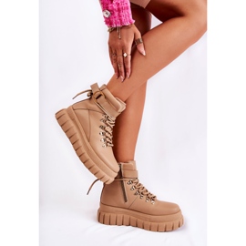 FB3 Modne ženske gležnjače bež La Blanca 1