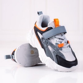 Tenisice za dječake Shelovet na debeloj sivoj platformi siva raznobojna 1