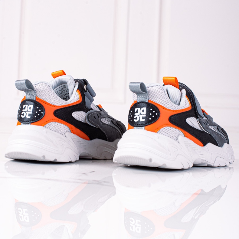 Tenisice za dječake Shelovet na debeloj sivoj platformi siva višebojan 2