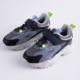 Tenisice za dječake Shelovet na debeloj plavoj platformi mornarsko plava plava raznobojna 2