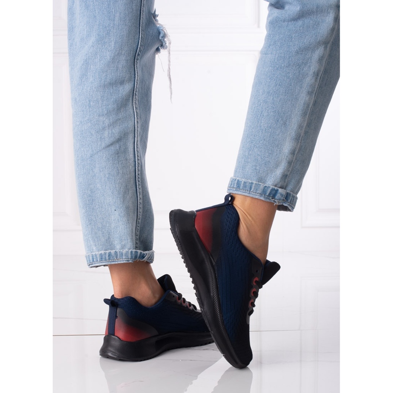 Ženske sportske tenisice Shelovet na vezanje mornarsko plave i crne crno mornarsko plava 1