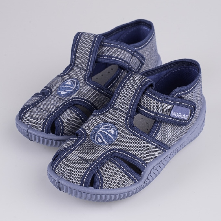 Dječačke papuče Viggami Daniel vez siva 1