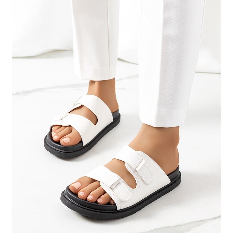 Bijele papuče na Boonah platformi bijela 2