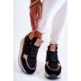 PS1 Ženske sportske cipele od antilop crne i bež boje Elisse crno 1