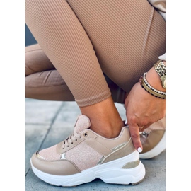 Sportske cipele na skrivenoj Dafne Khaki potpetici bež 1