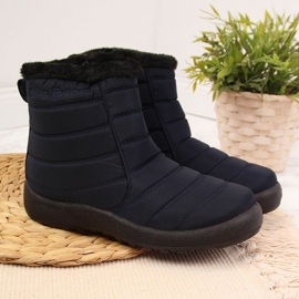 Vodootporne čizme za snijeg s tamnoplavim patentnim zatvaračem NEWS plava 3
