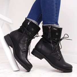 Ženske radne na vezanje s patentnim zatvaračem, crne Jezzi crna 1