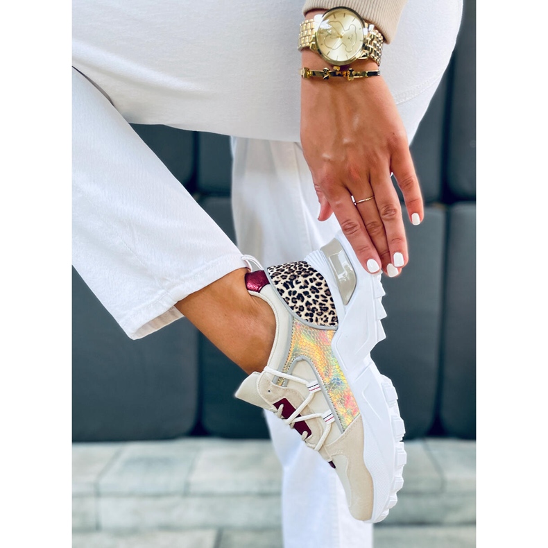 Ebba Gold tenisice bež crvena višebojan zlatni 1