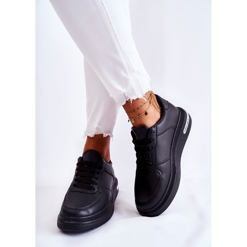 PG1 Klasične crne Jennys kožne sportske cipele crno 2