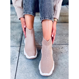 Nova Khaki čarape za gležnjeve bež 1