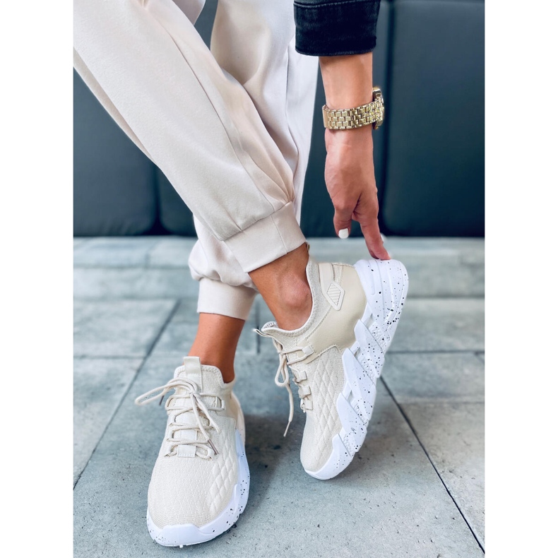 Sportske cipele s čarapama Indu Beige bež 1