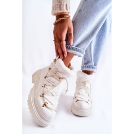 PS1 Tople čizme od eko kože Trappers Bijela Arisa 1